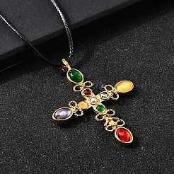 Ожерелья с подвесками из нержавеющей стали 304 с кубическим цирконием&nbsp;NJEW-H070-03G