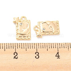 Латунные микро проложить кубического циркония подвески KK-E090-09G