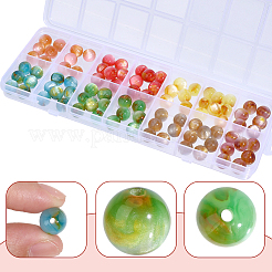 112pcs 7 Farben transparente Harzperlen&nbsp;RESI-PA0001-37B
