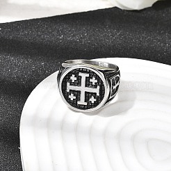 Кольца из нержавеющей стали 304 для мужчин&nbsp;RJEW-D339-01B-AS