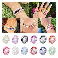 12 рулон 12-х цветов прочная эластичная бисерная эластичная нить&nbsp;EW-TA0001-05