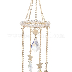 Стеклянные каплевидные подвесные ловцы солнца&nbsp;HJEW-JM04612