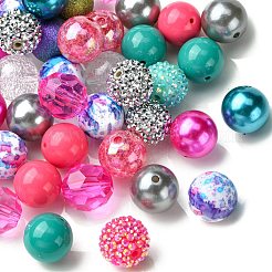 DIY フーセンガム風 ジュエリー セット作成キット  アクリルビーズや鉄ビーズなど  合金クラスプ  エンドチェーン  ワイヤー  ミックスカラー  19~20x18.5~19.5mm  穴：2~3mm&nbsp;DIY-CJC0009-08B