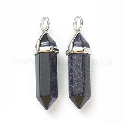 Synthetische blaue goldstone spitze Anhänger&nbsp;G-M378-01P-A06