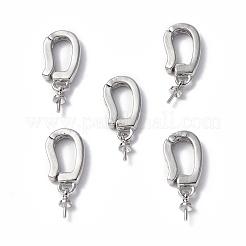 Застежки-твистеры из латуни с микропейвом и прозрачным фианитом KK-P223-42P