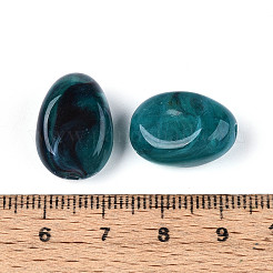 Овальной имитация драгоценных камней акриловые бусины&nbsp;OACR-R052-09