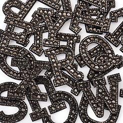 Патчи со стразами из смолы алфавита DIY-TAC0005-45H