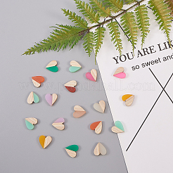 Двухцветные кабошоны из смолы и дерева RESI-CJ0001-97