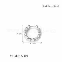 Стильные круглые серьги-кольца из нержавеющей стали 304 VG2552-1