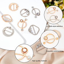 8 шт. 8 пряжки-слайдеры из сплава смолы с имитацией жемчуга JEWB-GA0004-76