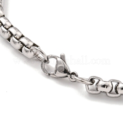 Устойчивые к потускнению браслеты-цепочки из нержавеющей стали 304 для женщин BJEW-R318-03C-P