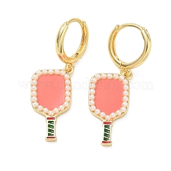 Boucles d'oreilles créoles en laiton pour femmes&nbsp;EJEW-A168-08G