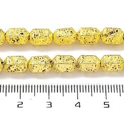 Гальванические бусины из натуральной лавы G-H303-A10-G02