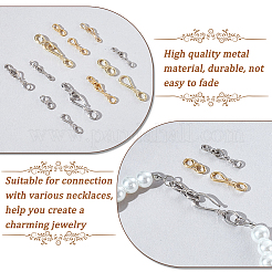 12 шт. 6 стиля 8 формы латунные крючки для ожерелья FIND-GA0004-27