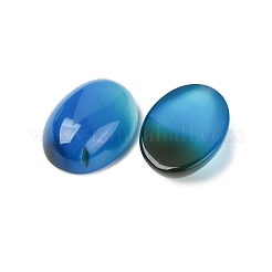 Крашеные овальные естественные голубой агат кабошоны X-G-K020-18x13mm-08