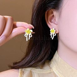 Legierungs-Blumen-Ohrstecker für Damen&nbsp;WG441DE-01