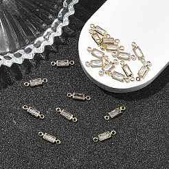 Conectores rectangulares de latón con circonitas cúbicas pavé de Shegrace&nbsp;XGRQ2O764-445A-G
