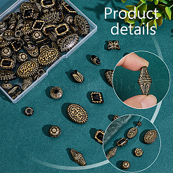 90шт 15 стиля покрытия акриловых бусин OACR-PH0004-25