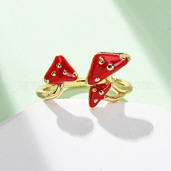 Латунные эмалевые открытые манжеты для женщин RJEW-U057-24G