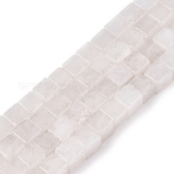 Бусины из натурального белого нефрита G-T139-6x6-30A