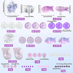 Прозрачные стеклянные бусины смешанного стиля GLAA-SC0002-21A
