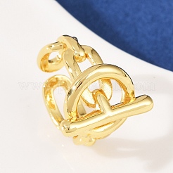 Латунь манжеты кольца RJEW-C140-02G