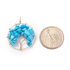 7шт 7 стиля подвески из медной проволоки с драгоценными камнями PALLOY-JF01407