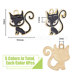 40шт. 5-х цветный сплав с эмалевыми подвесками&nbsp;PALLOY-DC0001-66