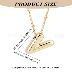 1 шт. латунная цепочка с подвесками в виде букв из сплава NJEW-LP0001-41V-G