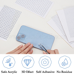 4 feuille de 4 styles d'autocollants nacrés acryliques pour loisirs créatifs&nbsp;DIY-SP0002-64B