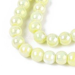 Гальванические непрозрачные стеклянные бусины&nbsp;EGLA-T026-8mm-05D