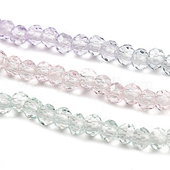 Fili di perline in vetro verniciato trasparente&nbsp;LS-DGLA-A034-T1mm-A23