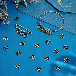 96шт 12 стиля светлые позолоченные подвески из сплава с эмалью&nbsp;ENAM-PH0003-14A