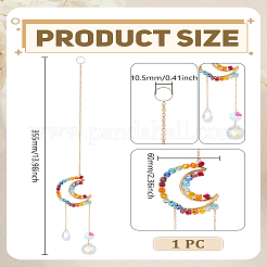 Стеклянные подвесные ловцы солнца&nbsp;AJEW-WH0270-714A