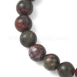 Круглые эластичные браслеты из натуральной яшмы Пикассо с бусинами&nbsp;BJEW-JB12637