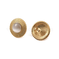 Pendientes de botón de acero inoxidable 304 con revestimiento iónico (IP) para mujer&nbsp;EJEW-N055-20G
