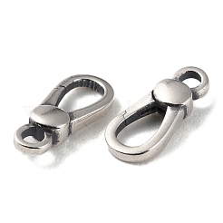 タイスターリングシルバーカニカン925個  オーバル  アンティークシルバー  15.5x7x3.5mm  穴：2mm&nbsp;STER-D003-27B-P