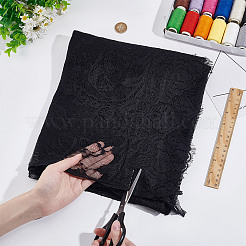 Кружевная ткань из полиэстера с цветочным узором DIY-WH0496-28B