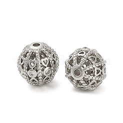 Латунные микро проложить кубического циркония бусы KK-K374-08P