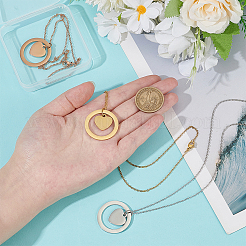 3 шт. 3-х цветные подвески из нержавеющей стали 304 NJEW-BC0001-12