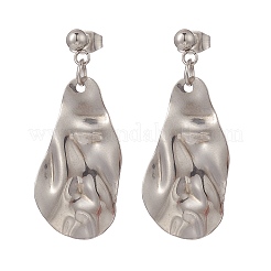 5 пара серег-гвоздиков из нержавеющей стали 304 с подвесками в виде треугольника EJEW-JE05090-01