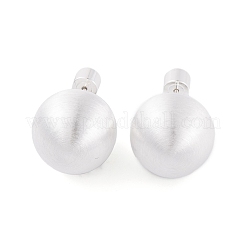 Ohrstecker aus Messing mit runder Kugel für Damen&nbsp;LS-EJEW-G391-24A-S