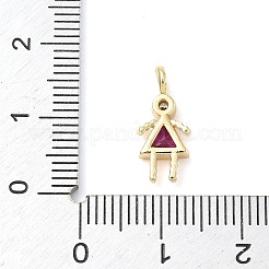 Ottone micro spianare pendenti zirconi&nbsp;ZIRC-I356-17G-B06