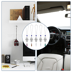 1 комплект подвесных украшений в виде руки хамсы и сглаза с подвеской из драгоценного камня-пули&nbsp;PALLOY-FH0007-43B