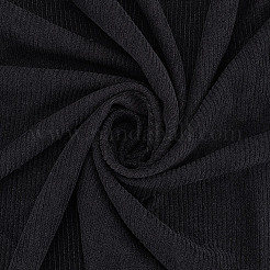 DIY工芸品用の錦織ポリエステル生地  服飾材料  長方形  ブラック  150x0.05cm&nbsp;SENE-WH0003-47A