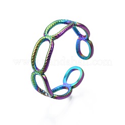 Кольцо-манжета овальной формы из нержавеющей стали 304&nbsp;RJEW-N038-093