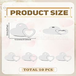 10 шт. подвески из нержавеющей стали 201&nbsp;STAS-LP0003-10