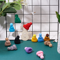 Плетеная шапка из шерсти ручной работы AJEW-NB0001-16