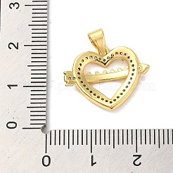 Muttertagsanhänger aus Messing mit Mikropflaster und klaren Zirkonia&nbsp;FIND-Z041-20G