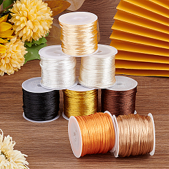 8 rotolo di cordoncino in raso di nylon a 8 colori&nbsp;NWIR-PH0002-03